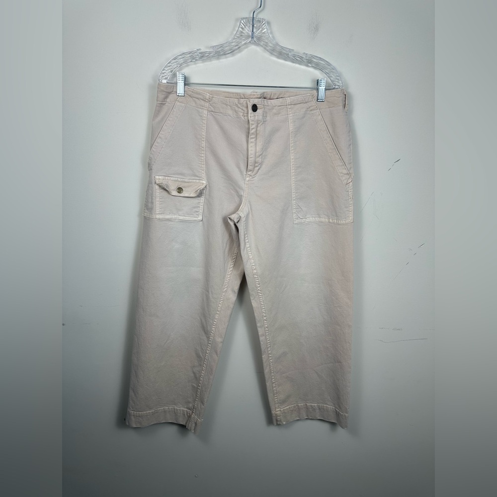 Anthropologie Pilcro Cream Pink Straight Leg Pants Size 32 Ankle